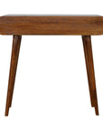 35" Chestnut Solid Wood Console Table With Two Drawers