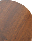 32" Chestnut Solid Wood Oval Console Table With Drawer