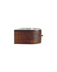 43" Chestnut Solid Wood Floating Console Table With Shelf And Two Drawers