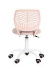 Gray and White Adjustable Height Swivel Rolling Office Chair