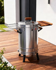 23" X 14" Silver Stainless Steel Portable Smoker Barrel