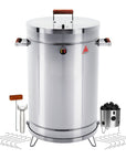 31" X 18" Silver Stainless Steel Portable Smoker Barrel