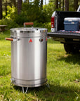 31" X 18" Silver Stainless Steel Portable Smoker Barrel