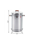 31" X 18" Silver Stainless Steel Portable Smoker Barrel