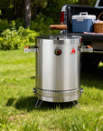 17" X 10" Silver Stainless Steel Portable Smoker Barrel