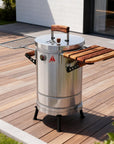 19" X 12" Silver Stainless Steel Portable Smoker Barrel