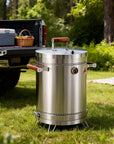 18" X 12" Silver Stainless Steel Portable Smoker Barrel