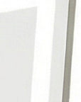 64" X 21" Silver Glass Lighted Wall Mounted Leaning And Freestanding Framed Full Length Mirror