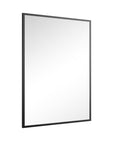 Set of Two Black Metal Framed Bathroom Vanity Mirrors