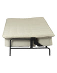 77" Beige Upholstered Convertible Futon Sleeper Sofa