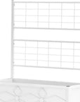 47" X 35" White Steel Rectangular Planter Box