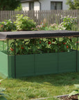 43" X 91" Green Steel Rectangular Planter Box