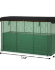 43" X 73" Green Steel Rectangular Planter Box