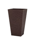 Set of Three Brown Recycled Plastic Rectangular Planter Box
