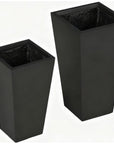 Set of Two Black Magnesium Oxide Rectangular Planter Box