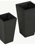 Set of Two Black Magnesium Oxide Rectangular Planter Box