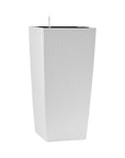 30" X 15" White Recycled Plastic Rectangular Self Watering Planter Box