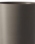 Set of Two Brown Heavy Duty Plastic Cylindrical Planter Pots