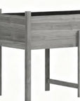 32" X 89" Light Gray Wood Rectangular Planter Box
