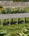 32" X 89" Light Gray Wood Rectangular Planter Box