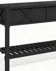 32" X 47" Black Wood Rectangular Planter Box