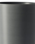 Set of Two Light Gray Heavy Duty Plastic Cylindrical Planter Pots