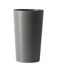 Set of Two Light Gray Heavy Duty Plastic Cylindrical Planter Pots
