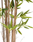 70" Green Artificial Bamboo Tree In Cylindrical Black Pot