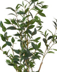 47" Green Artificial In Cylindrical Black Pot