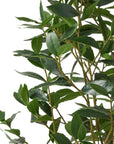 64" Green Artificial In Cylindrical Black Pot