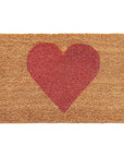 30" X 48" Brown And Pink Heart Outdoor Coir Door Mat