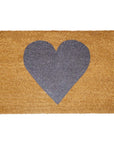 30" X 48" Brown And Gray Heart Outdoor Coir Door Mat
