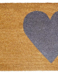 30" X 48" Brown And Gray Heart Outdoor Coir Door Mat