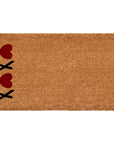 24" X 36" Brown Red And Black XOXO Outdoor Coir Door Mat