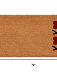 24" X 36" Brown Red And Black XOXO Outdoor Coir Door Mat