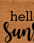 24" X 48" Brown And Black Hello Sunshine Outdoor Coir Door Mat