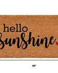24" X 48" Brown And Black Hello Sunshine Outdoor Coir Door Mat