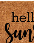 24" X 48" Brown And Black Hello Sunshine Outdoor Coir Door Mat