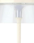 Set of Two 11" White Geometric USB Dimmable Table Lamps