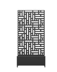 71" X 35" Black Galvanized Metal Rectangular Planter Box