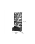 71" X 35" Black Galvanized Metal Rectangular Planter Box