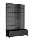 71" X 47" Black Galvanized Metal Rectangular Planter Box