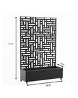 71" X 47" Black Galvanized Metal Rectangular Planter Box