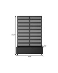 71" X 47" Black Galvanized Metal Rectangular Planter Box