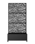 71" X 35" Black Galvanized Metal Rectangular Planter Box