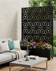 71" X 47" Black Galvanized Metal Rectangular Planter Box