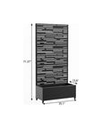 71" X 35" Black Galvanized Metal Rectangular Planter Box