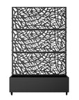 71" X 47" Black Galvanized Metal Rectangular Planter Box