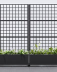 71" X 35" Black Galvanized Metal Rectangular Planter Box
