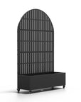 71" X 47" Black Galvanized Metal Rectangular Planter Box